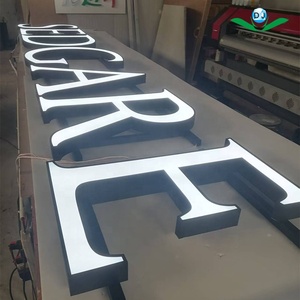 Custom Led luce di superficie con lettere frontali in acciaio inossidabile 3d segno di segno in alluminio segno di tabaccheria - Product Image 3