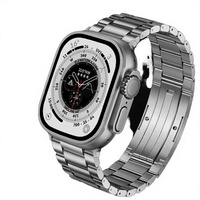 Bracelet de montre classique de luxe en acier inoxydable pour Watch Ultra 2 Series 10/11, étanche, avec boucle à ardillon