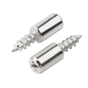 Supports de fixation pour étagères de meubles GQK, plaqués nickel, connecteurs et quincaillerie - Product Image 1