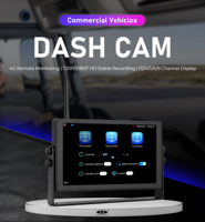 Enregistreur de surveillance sans fil pour véhicule commercial, 2 caméras mini 1080P, écran LCD 9,0 pouces, vision nocturne étanche, détection d'angle mort BSD