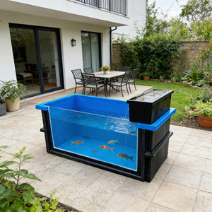 Vente en gros de bassins à poissons en fibre de verre FRP personnalisés pour l'extérieur, grande taille, aquaculture, élevage de poissons, bassin à koïs - Product Image 2