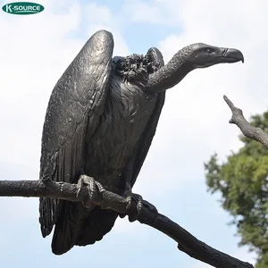 Outdoor-Garten Lebensgröße Bronze Vogel Statue Eagle Phoenix Geier Skulptur