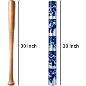 Christmas Wrapping Paper Jumbo Roll Blue Silver Sleigh Forest Scene 250 Sq Ft Recyclable Gift Craft Use - Product Image 3
