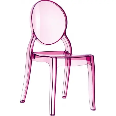 Groothandel Luxe Luis Plastic Acryl Roze Dining Ghost Stoelen Voor Kinderen Moderne