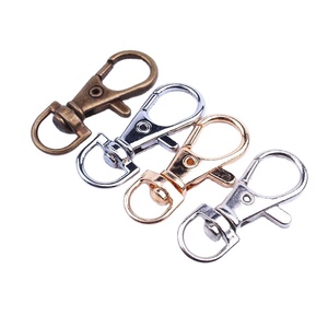 Clips de fermoir mousqueton pivotant en or porte-clés crochet porte-clés pince de homard fendu porte-clés résultats fermoirs bricolage porte-clés accessoires fabrication - Product Image 1