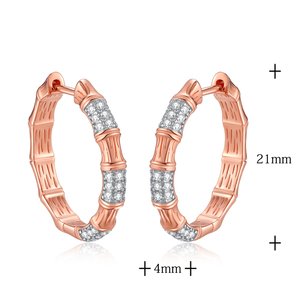 2025 minimaliste bijoux fins femmes brillant Zircon cercle boucles d'oreilles bicolore 925 en argent Sterling à la mode <span class=keywords><strong>immobilier</strong></span> - Product Image 2