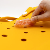 Breloques en PVC détachables à faire soi-même, grande taille, ornements en caoutchouc souple, été, plage, brillant, nœud, palmiers, tongs, décoration de sac