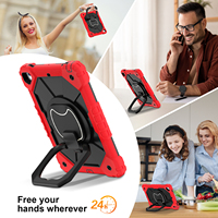 Étui de protection antichoc pour tablette, coque robuste en PC et silicone avec béquille rotative à 360° pour iPad 9.7 5e et 6e génération, Pro 9.7