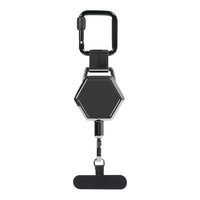 Sangle de téléphone professionnelle portable en acier avec boucle rétractable et porte-clés, étanche, pour la randonnée et les activités de plein air
