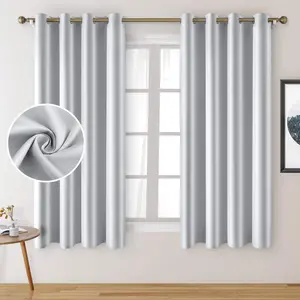 Cortinas de janela com isolamento térmico para quarto, sala de estar, casa e hotel, cortinas modernas de cetim JA atacado