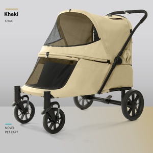 Hafif taşınabilir evcil hayvan arabası 4 tekerlekler ile katlanabilir ve rahat büyük kapasiteli dayanıklı evcil hayvan taşıyıcı kediler ve köpekler için - Product Image 2