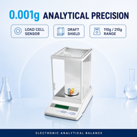 Balance analytique de précision 0,001 g 110 g 210 g avec écran de protection pour la chimie et les laboratoires de recherche