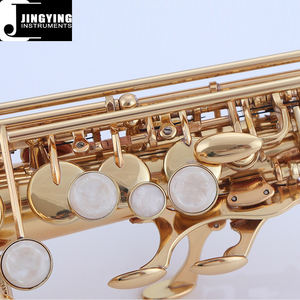 2023 Jingying Music Instruments à vent en laiton, nouveau <span class=keywords><strong>saxophone</strong></span> soprano à cou incurvé pour enfants en or peint en laiton - Product Image 3