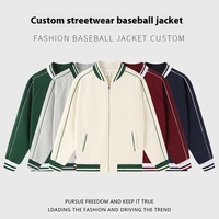 Blouson de baseball épais pour homme automne-hiver, personnalisable avec logo, pour le commerce transfrontalier, couleur contrastée, pour les couples, tenue de travail