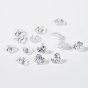 Starsgem Heart Cut HPHT CVD Diamonds Wholesale Price 5 10 20 Points Melee Diamond DEF VS VVS Lab Grown Diamond Loose Gemstone