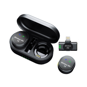 ไมโครโฟนไร้สายคลิปแม่เหล็กลาวาเลียร์สำหรับ iPhone & Android MINI รอบทิศทางพร้อมสาย Lightning หรือ USB C Interface - Product Image 2