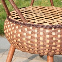 Ensemble de chaises et table à thé d'extérieur en rotin PE tressé à la main, style canapé de détente, pour jardin, cour, maison d'hôtes, balcon, modèle tendance