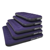 Matelas pneumatique gonflable moderne avec pompes, lit d'appoint pour camping extérieur avec design floqué épais, matelas pneumatique 1-2 personnes pour la maison