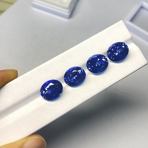 Batu Safir Sintetis Oval Cut Bersertifikat AGL, Warna Biru Royal dengan Efek Warna-warni, Ukuran Kustom, Perawatan Waxing/Oiling - Product Image 5
