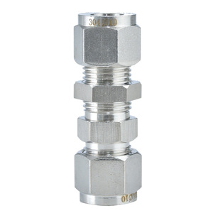 Raccord mural en acier inoxydable 304, connecteur à ferrule droit, montage sur panneau, pour utilisation avec huile, eau, gaz et instruments - Product Image 1