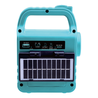 Kit d'éclairage solaire portable ELETREE avec panneau solaire 6V 3W, deux ampoules LED, lampe torche et chargeur USB