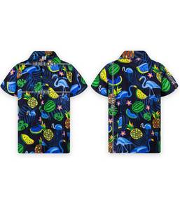 Hawaiian <strong>Shirt</strong> for <strong>Men</strong> <strong>Funky</strong> Casual Button Down Short Sleeve Custom Hawaiian <strong>Shirt</strong> Very Loud Unisex Flamingos Watermelon - Product Image 6