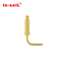 Prix usine ODM/OEM Broche de contact à ressort en acier inoxydable à angle droit de 90 degrés, à queue pliante, type Pogo Pin, finition nickel doré