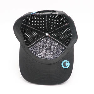 Premium Custom 7-Panel Grey Flat Bill Baseball Cap with Laser Cut & Hand Embroidery for Waterproof Sporty Daily Wear - Product Image 6