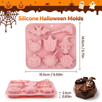 Moule à bonbons en silicone SILIKOLOVE Factory, 8 cavités, forme fantôme d'Halloween, LFGB Platinum, sans BPA, 100% silicone de qualité alimentaire