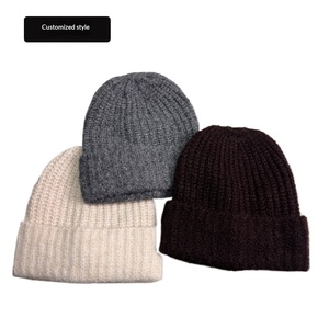 Bonnet épais en tricot avec protection auditive, personnalisable avec logo brodé, en acrylique, <span class=keywords><strong>pour</strong></span> femmes et hommes, vente en gros - Product Image 1