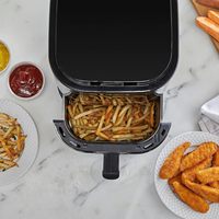 Friteuse à air intelligente 4L visible, multifonction numérique tactile, cuisson sans huile pour cuisine domestique – Offre Spéciale