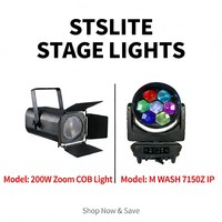 STSLITE Promotion Exceptionnelle : Projecteur COB Zoom 200W et LED 7x150W IP65 Bee-eyes RGBW 4-en-1 à Tête Mobile avec RDM pour l'Extérieur