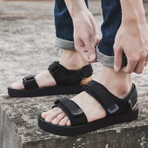 Sandales gladiateur d'été pour hommes, coupe large, respirantes, en cuir véritable, tendance, décontractées, pour les grands pieds - Product Image 3