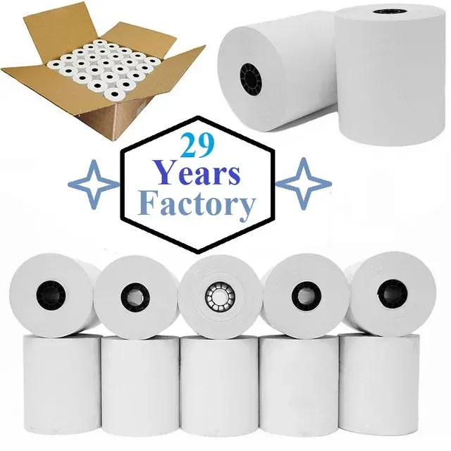 High Quality China Distributor Pos Paper 3 1/ 8" X 230' Cash Register Thermal Paper Roll 80x80 For Pos Receipt