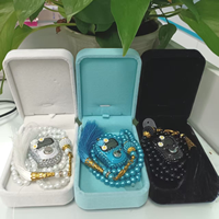 Cadeau populaire, religion, Eid, Ramadan, ensemble de tasbihs rose vif, Allah, prière islamique, tesbih, chapelet numérique, perles de prière musulmanes en verre