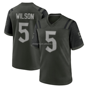 Jersey de Fútbol Americano de los New York Jets Bordado al por Mayor # 5 Garrett Wilson # 7 Justin Fields # Uniforme de Fútbol Americano de Breece Hall Número 20 - Product Image 2