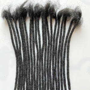 Vente en gros, 100% cheveux humains, 10 brins, 0.2mm, Extensions de cheveux humains, <span class=keywords><strong>afro</strong></span>, teints, blanchis, naturels, noirs, dreadlock, faites à la main - Product Image 2