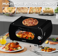 Mini four tandoor pour la préparation de roti, pain naan, pizza, chapati, manakish, lahmacun en cuisine, 2100W, cuisson rapide