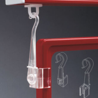 Porte-étiquettes transparents en plastique, bande de données, support d'étagère, présentoir