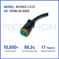 Commander DT06-2S-E005 Connecteur automobile étanche Deutsch DT femelle 2 broches, Kit de bornes de prise de câble de faisceau de câbles scellé
