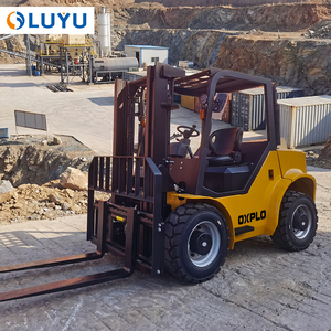 מלגזת דיזל שטח LUYU <span class=keywords><strong>3</strong></span> טון <span class=keywords><strong>3</strong></span>.5 טון בעלת הנעה 4x4 עם צמיגים פנאומטיים גדולים לקרקע תלולה ורכה - Product Image 2