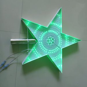 Estrella de Cinco Puntas Iluminada por Ambos Lados, 60 cm de Diámetro, Equipada con Fuente de Alimentación y Transformador, 220V 110V - Product Image 4