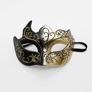 Maschera per feste in maschera <span class=keywords><strong>di</strong></span> Halloween mezza faccia da uomo e da <span class=keywords><strong>donna</strong></span> dipinta con vernice Spray decorazioni per feste in maschera - Product Image 5