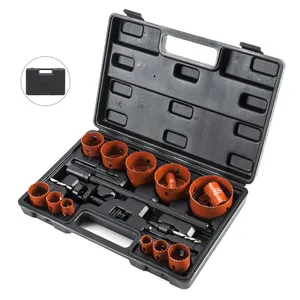 Orange Metal Heavy Duty Hole Cutter Hole Saw Kit Cutting Tools with Carrying Case