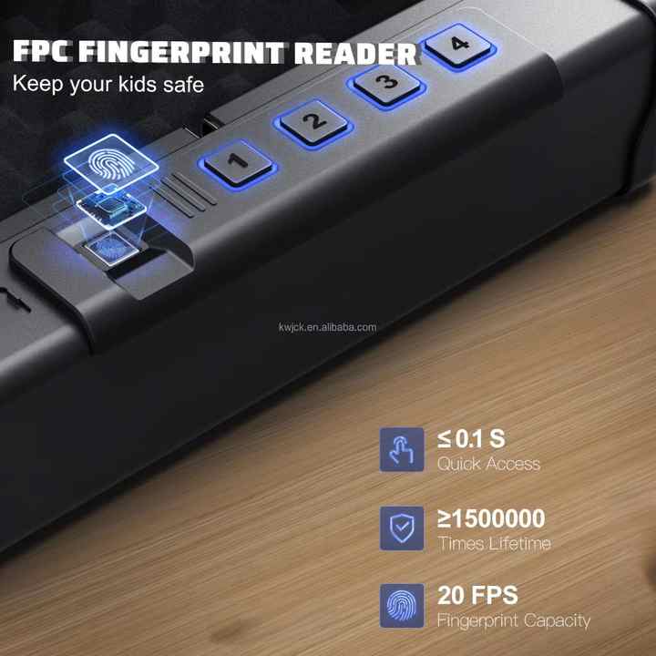 Biometric Fingerprint Protection Gun Safe Small Exquisite Quick Access Safe for Home Office