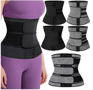 Shaper do corpo Shapewear Aparadores De Compressão Dupla Cintos de Emagrecimento Tummy Trimmer Cintura Cincher Látex Trainer Rosa