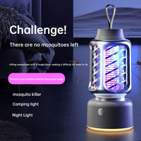 Attrape-mouches électrique rechargeable par USB et piège à moustique pour la nuit, la terrasse et le camping.