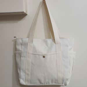 Bolsa de Tela Ecológica Reutilizable con Logotipo Personalizado, Bolsa de Lona Orgánica con Asas de Cuerda para Compras - Product Image 5