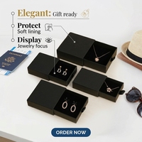 Boîtes à bijoux personnalisées Cancan pour bracelet, boucles d'oreilles, collier, bague, emballage en carton, boîte coulissante avec fermeture à cordon