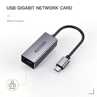 Adaptador de Red USB 3.1 para Computadoras Portátiles y de Escritorio, 10/100/1000 Mbps, Tipo C, Gigabit, RJ45, LAN, Ethernet